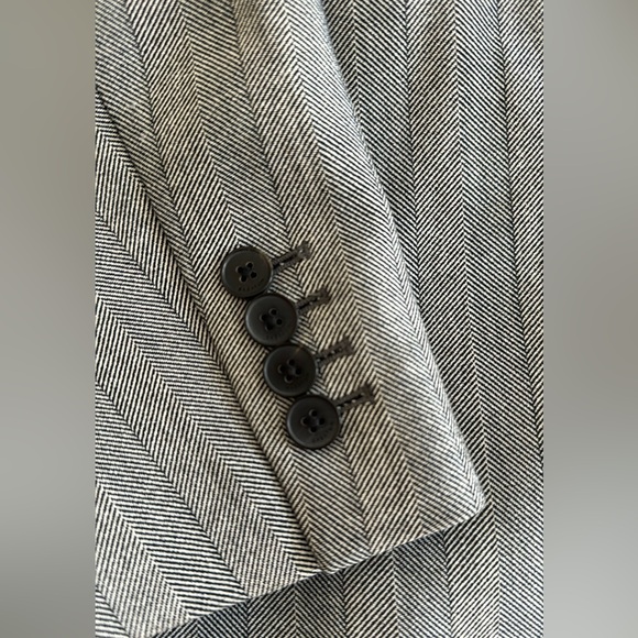 Aritzia Babaton Women’s 2 Atelier Oversized Tailored Blazer Herringbone Gray - Picture 8 of 11